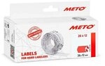 METO Preisetiketten 6 Rollen &agrave; 1000 Etiketten leuchtrot 26,0 x 12,0 mm rot