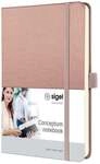 Sigel Notizbuch &raquo;CONCEPTUM rose metallic&laquo; liniert A5 194 Seiten grau