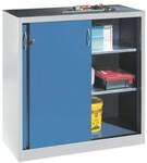 CP Stahlschrank mit Schiebet&uuml;ren 120 x 120 cm blau, 120x120x50 cm
