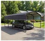 Westmann Carport &raquo;Kopenhagen M&laquo; grau, 366x261x596 cm
