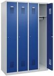 CP Garderobenspind &raquo;Basis PLUS&laquo; 4x1 mit Zylinderschloss blau, 120x185x50 cm