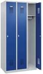 CP Garderobenspind &raquo;Basis PLUS&laquo; 3x1 mit Drehriegel blau, 90x185x50 cm