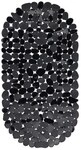 relaxdays Badewannenmatte Steinoptik oval 36x68 cm schwarz
