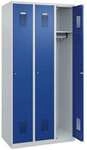 CP Garderobenspind &raquo;Basis PLUS&laquo; 3x1 mit Zylinderschloss blau, 90x185x50 cm