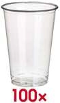 Papstar Einweg-Trinkbecher pure 100 St&uuml;ck transparent, 7.03x9.7x7.03 cm