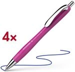 Schneider 3+1-Vorteilspack Kugelschreiber &raquo;Slider Rave XB&laquo; power pink pink