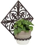 relaxdays Wand-Blumenhalter aus Gusseisen