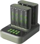 GP Batteries Akku-Schnellladeger&auml;t 2x 4 Port mit Dockingstation &raquo;GP M452D&laquo; inkl.