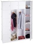 relaxdays Kleiderschrank Stecksystem mit 14 F&auml;cher wei&szlig;