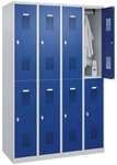 CP Garderobenspind &raquo;Basis PLUS&laquo; 4x2 mit Drehriegel blau, 120x185x50 cm