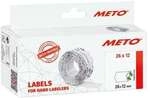 METO 6x 1000 Preisauszeichner-Etiketten - abl&ouml;sbar (26 x 12 mm) wei&szlig;