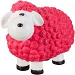 relaxdays Gartenfigur Schaf pink