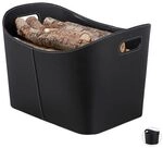 relaxdays Kaminholzkorb Kunstleder XL