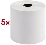 EXACOMPTA 5er-Pack Thermo-Kassenrollen 80 mm / 80 m - 44 g/m&sup2; wei&szlig;, 8 cm