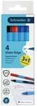 Schneider 3+1-Pack &raquo;Slider Edge XB&laquo; 152271 schwarz, rot, blau schwarz
