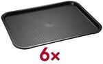 APS Serviertablett 35 x 27 cm schwarz schwarz, 35x2x27 cm