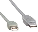 goobay USB-Kabel USB 2.0 A grau 3.0 m grau