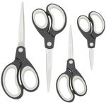 RAPESCO Scheren-Set &raquo;Soft Grip&laquo; 4 St&uuml;ck grau