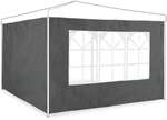 relaxdays 2er-Set Seitenwand f&uuml;r Pavillon grau grau