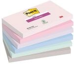 Post-it Super Sticky Haftnotizblock 127 x 76 mm &raquo;Soulful Collection&laquo;, 6 St&uuml;ck rosa