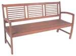 Garden Pleasure Holz-Gartenbank &raquo;Madison&laquo; f&uuml;r 3 Personen braun, 156x90 cm