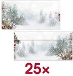 Sigel Design-Briefumschlag Scandinavian Snow 22 x 11 cm / DIN lang mit Fenster 25