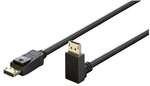 goobay DisplayPort-Kabel 90&deg; schwarz 5,0 m schwarz