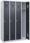 CP Garderobenspind &raquo;Basis PLUS&laquo; 4x1 mit Drehriegel grau, 120x185x50 cm