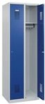 CP Garderobenspind &raquo;Basis PLUS&laquo; 2x1 mit Zylinderschloss Blau, 60x185x50 cm
