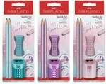 Faber-Castell (Schule) Bleistift-Set &raquo;GRIP SPARKLE&laquo; farbig sortiert 4-tlg.