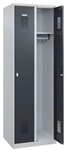 CP Garderobenspind &raquo;Basis PLUS&laquo; 2x1 mit Drehriegel anthrazit, 60x185x50 cm