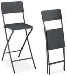 relaxdays 2er-Set Barhocker &raquo;Bastian&laquo; grau grau