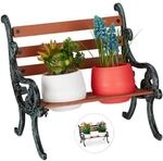 relaxdays Mini Blumenbank f&uuml;r 2 T&ouml;pfe Gr. S