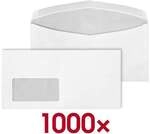 &Ouml;KI 1000er-Pack Briefumschl&auml;ge DIN lang - mit Fenster wei&szlig;, 22.9x11.4 cm