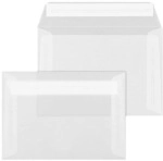 &Ouml;KI Briefumschl&auml;ge DIN C6 ohne Fenster 50 St&uuml;ck transparent, 16.2x11.4 cm
