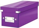 Leitz CD/DVD-Ablagebox WOW 6041 „Click & Store“ violett, 14.3x13.6x35.2