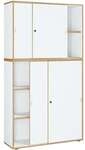 VCM Schiebet&uuml;renschrank &raquo;Salia&laquo; 5 OH breit wei&szlig;, 100x183x32 cm