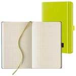 Lediberg Notizbuch &raquo;Tucson&laquo; kariert A5 lemongreen beige, 13x21 cm