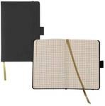 Lediberg Notizbuch &raquo;Tucson&laquo; kariert A6 schwarz schwarz, 9x14 cm