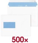 &Ouml;KI 500er-Pack Briefumschl&auml;ge DIN C5 &raquo;Prime&laquo; - mit Fenster wei&szlig;, 22.9x16.2...