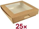 Papstar Einweg-Feinkost-Boxen &raquo;pure&laquo;, 25 St&uuml;ck braun, 19x5x19 cm