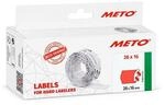 METO Preisetiketten 6 Rollen &agrave; 1000 Etiketten leuchtrot 26,0 x 16,0 mm rot