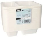 STARPAK Einweg-Men&uuml;schalen 50 St&uuml;ck wei&szlig;, 22.7x4.9x17.8 cm