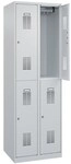 CP Garderobenspind &raquo;Basis PLUS&laquo; 2x2 mit Zylinderschloss Lichtgrau, 60x185x50...