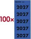 Leitz Ordner-R&uuml;ckenschilder &raquo;Jahreszahlen 2027&laquo; 60 x 25,5 mm 100 St&uuml;ck blau