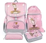 JOLLY Schulranzen-Set ERGONOMIC FLEXY 20,0 L rosa, 16x40x16 cm