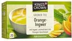 Kings Crown Gr&uuml;ntee-Mischung &raquo;Orange-Ingwer&laquo; 20 St&uuml;ck Tassenportion ohne Kuvert