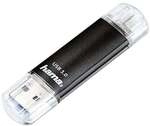 Hama USB-Stick &raquo;Laeta Twin&laquo; schwarz, 1.8x7x0.85 cm