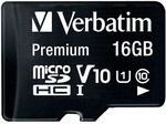 Verbatim Speicherkarte microSDHC-Card Premium 16 GB