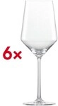 Zwiesel Glas 6x Sauvingon Wei&szlig;weinglas mit F&uuml;llstrich &raquo;Pure&laquo; 408 ml transparent,